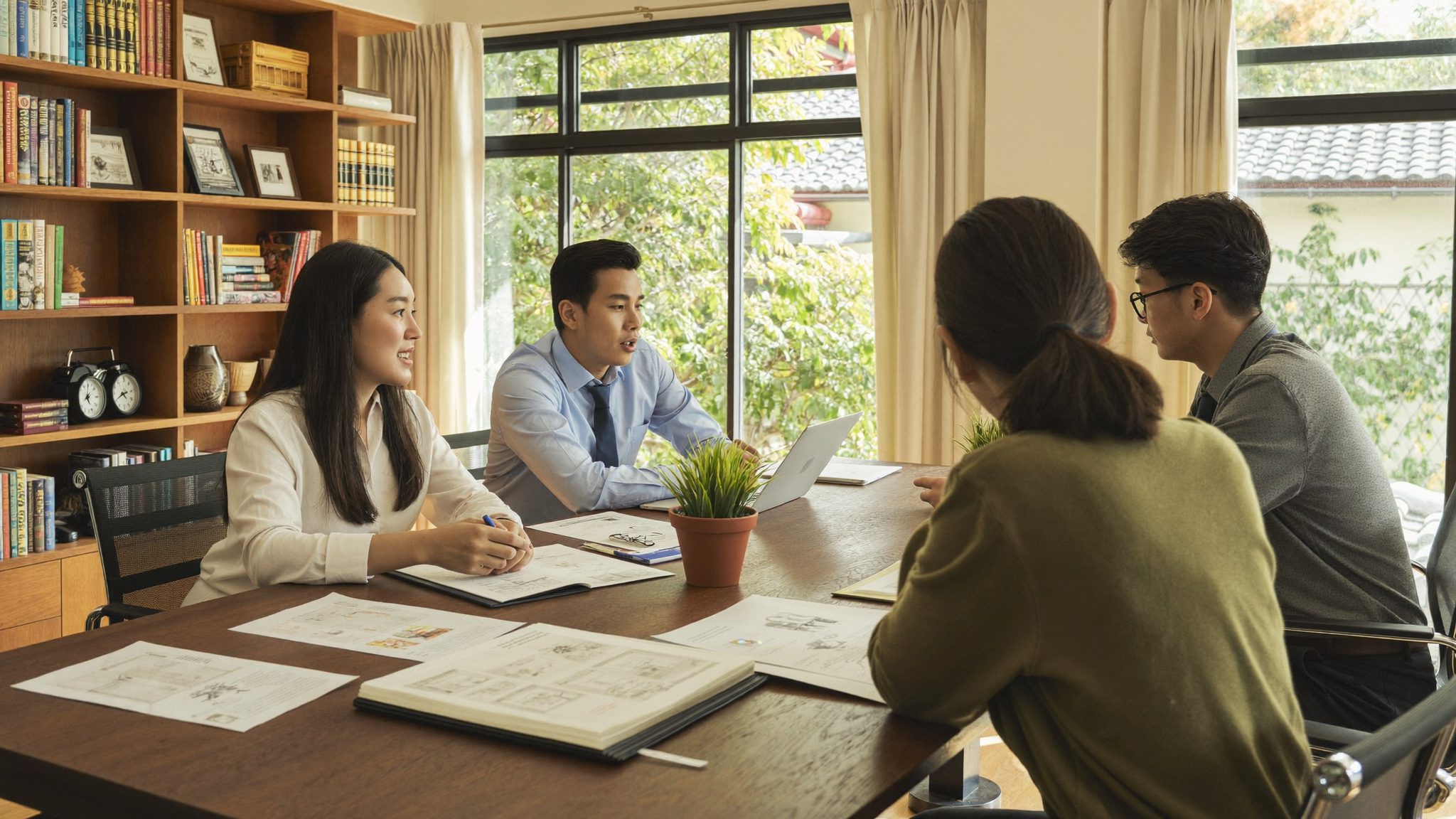 Tim Hilveroy berdiskusi dalam rapat di kantor Pontianak